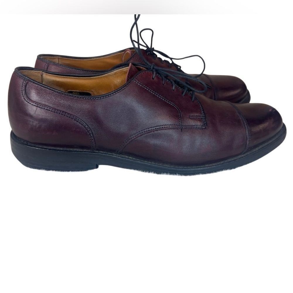 Allen Edmonds Fairgate Burgundy Leather Cap Toe Oxfords Mens 8 D Shoes
